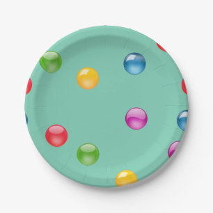 Prato De Papel Fundo Multicolor Polkadot Confetti DIY
