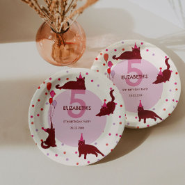 Prato De Papel Funny Cats cute Purrfect Birthday Party