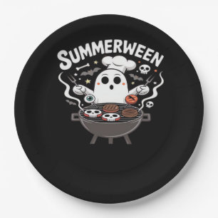 Prato De Papel Funny de CHURRASCO Summerween