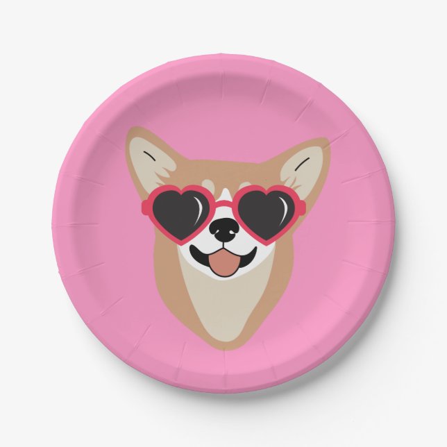 Prato De Papel Funny Pembroke Welsh Corgi (Frente)