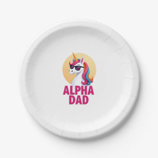 Prato De Papel Funny Unicorn Dad Laufey Men Father's Day Christma