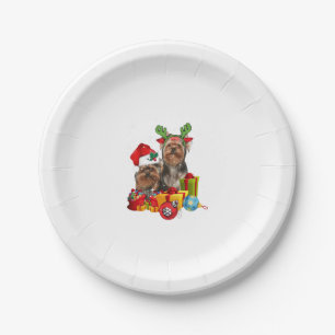 Prato De Papel Funny Yorkshire Terrier christmas
