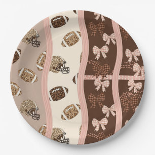 Prato De Papel Fútbol Coquette Arco de Estilo Leopardo (4)