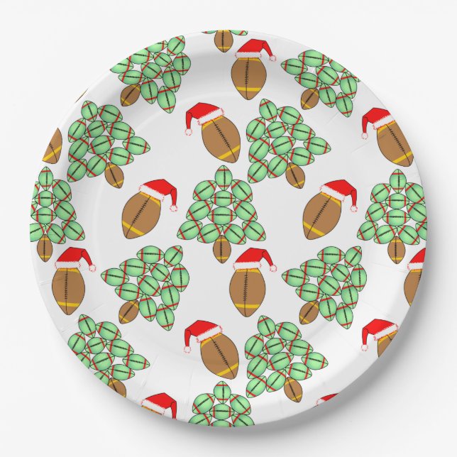 Prato De Papel Futebol de Natal (Frente)