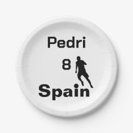 Prato De Papel Futebol espanhol personalizável