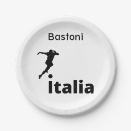 Prato De Papel Futebol Itália, personalizável