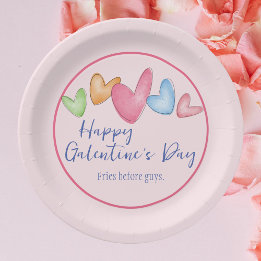 Prato De Papel Galentine: Coração d'água do dia da Galentina Cort