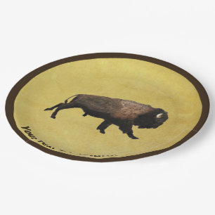 Prato De Papel Galloping Bison