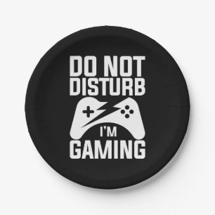 Prato De Papel Gamer Gift   Não Incomodar Estou Jogando