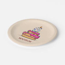 Garota 6 de Aniversário, 6 no Bolo Rosa Doce