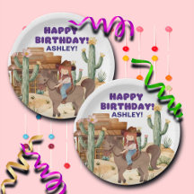 Garota Cowboy na Festa de aniversário dos Cavalos