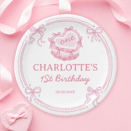 Prato De Papel Garotas Arcos Rosa Só Querem Ser Um Aniversário