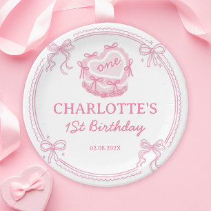 Prato De Papel Garotas Arcos Rosa Só Querem Ser Um Aniversário