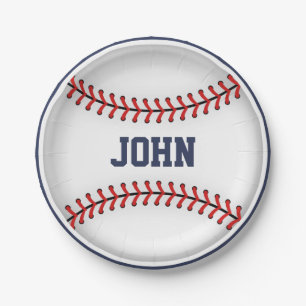 Prato De Papel Garoto Baseball Primeira Placa de Festa de anivers