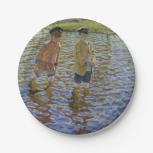 Garotos pescando no rio (Vintage Anglers)