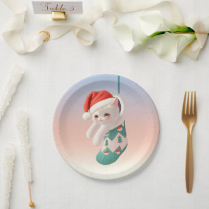 Prato De Papel Gata Santa: Bao Bao na Arte da Meia de Natal