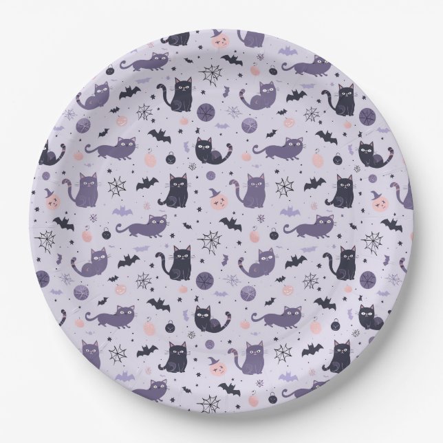Prato De Papel Gato-de-bruxa-bruxa (Frente)