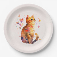 Gato de Comprimido Bonito com Corações