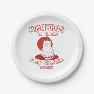 Prato De Papel Gato Engraçado Mais Provável Para Inventar Um Novo