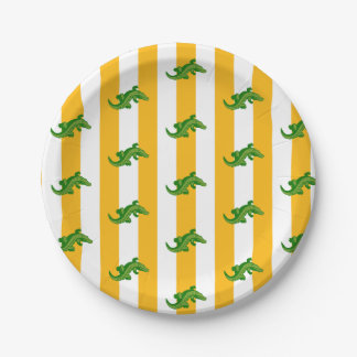 Prato De Papel Gator Stripe Plate