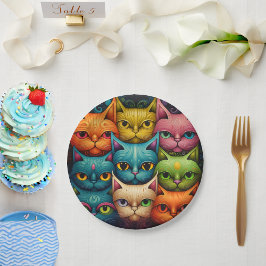 Prato De Papel Gatos