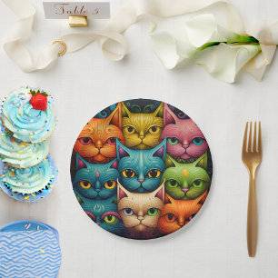Prato De Papel Gatos