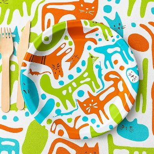 Prato De Papel Gatos E Ratos