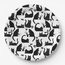 Prato De Papel Gatos Ruins A Trancar Coisas