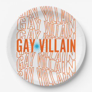 Prato De Papel Gay Villain Funny Meme LGBT Orgulho gay LGBT LGBT