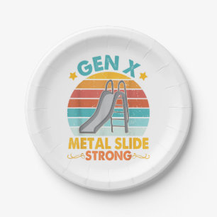 Prato De Papel Gen Funny X Generation Sarcasm Gen X Metal Slide A