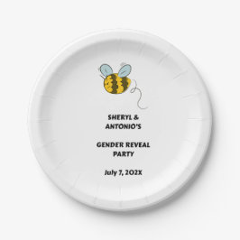 Prato De Papel Gender Reveal Bee Party