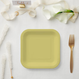 Prato De Papel Gentle Warm Yellow Paper Plates