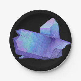 Prato De Papel Geode de cristal roxo Amethyst de quartzo da aura