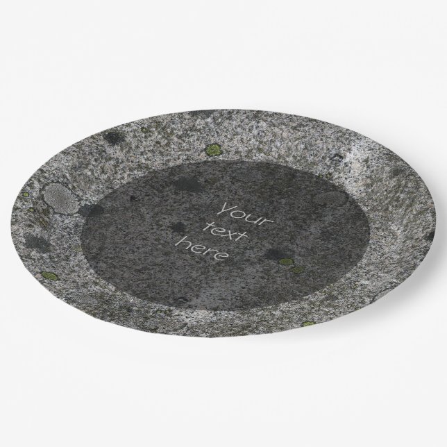 Prato De Papel Geologia Cinza Granite com Moss detalha qualquer t (Inclinado)