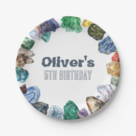 Prato De Papel Geology Birthday Rocks Dig Party