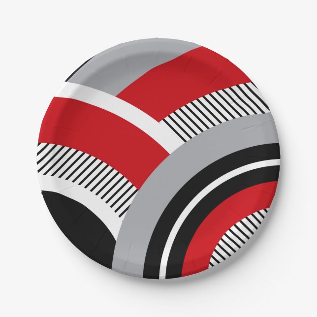 Prato De Papel Geometria colorida (Frente)