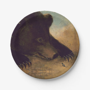 Prato De Papel George Catlin - Urso e Rato Grizzly