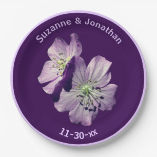 Prato De Papel Geranium Flowers Personalizados Bridal