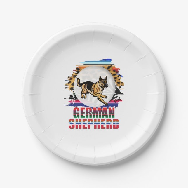 Prato De Papel German shepherd (Frente)