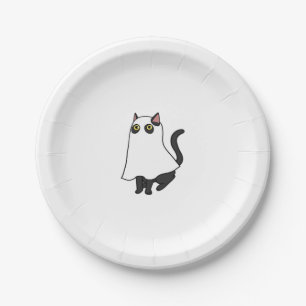Prato De Papel Ghost Cat Classic T-Shirt_2