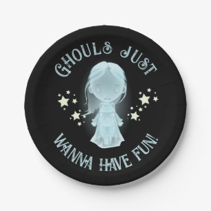Prato De Papel "Ghouls Just Wanna Have Fun!" Divertido Halloween