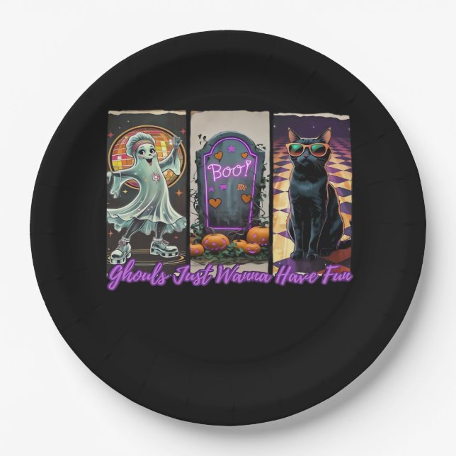 Prato De Papel Ghouls Só Quer Divertir-Se Com O Estilo Da Lama (Frente)