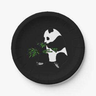 Prato De Papel Giant Panda come preto