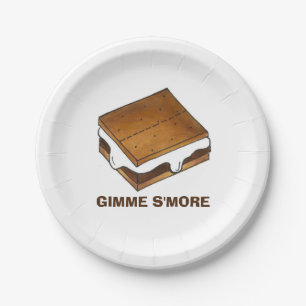 Prato De Papel Gimme Smore torrado Campfire S'mores