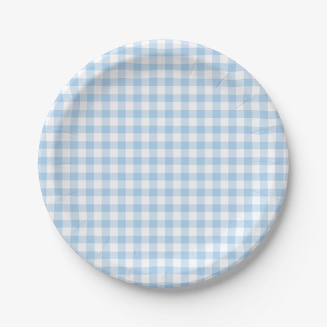 Prato De Papel Ginga Clássica Azul Bebê (Frente)