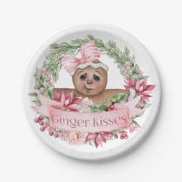Prato De Papel Ginger Kisses Feliz Natal