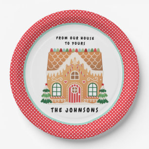 Prato De Papel Gingerbird Cookie Bolsa de Natal