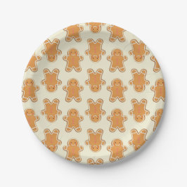 Prato De Papel Gingerbread Baby Cookies Paper Plates Christmas