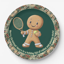 Prato De Papel Gingerpão Tênis Grand Slam 🎾 🎄 texto personaliza