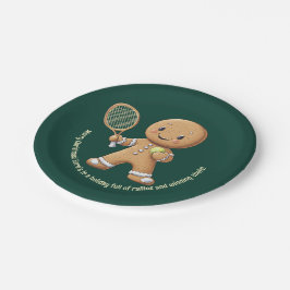 Prato De Papel Gingerpão Tênis Grand Slam 🎾 🎄 texto personaliza